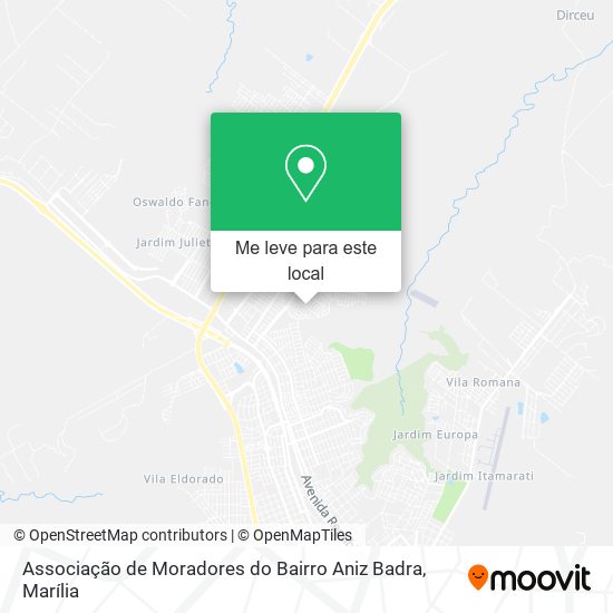 Associação de Moradores do Bairro Aniz Badra mapa