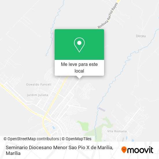 Seminario Diocesano Menor Sao Pio X de Marilia mapa