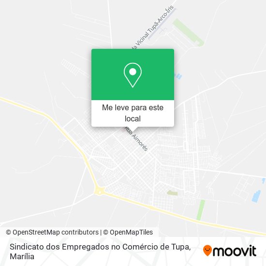 Sindicato dos Empregados no Comércio de Tupa mapa