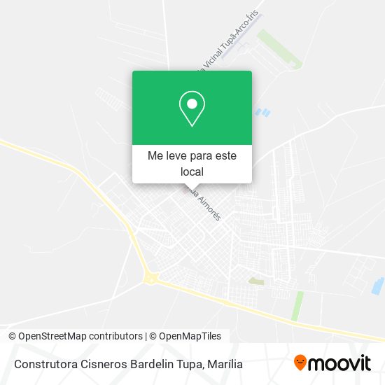 Construtora Cisneros Bardelin Tupa mapa