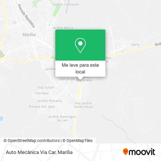 Auto Mecânica Via Car mapa