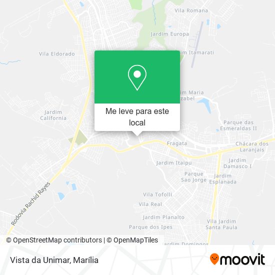 Vista da Unimar mapa