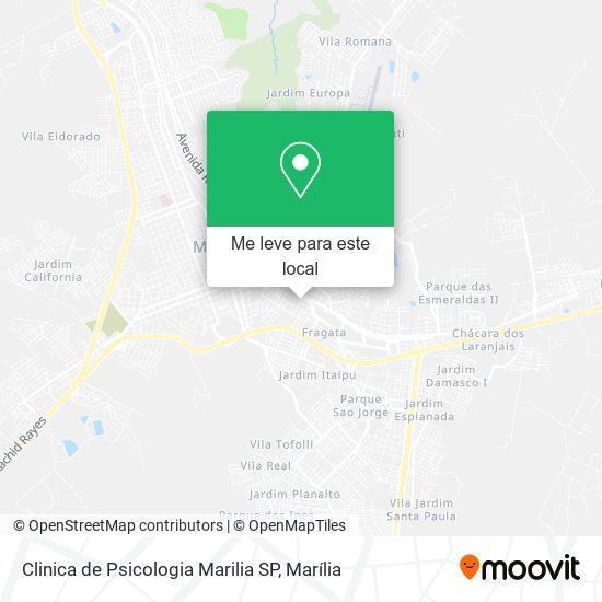 Clinica de Psicologia Marilia SP mapa