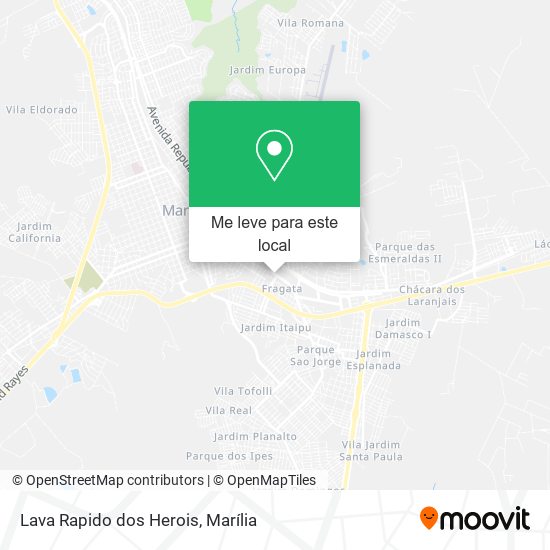 Lava Rapido dos Herois mapa