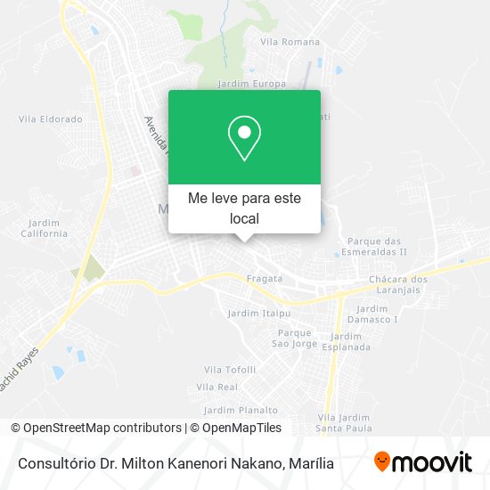 Consultório Dr. Milton Kanenori Nakano mapa