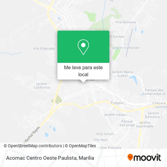 Acomac Centro Oeste Paulista mapa
