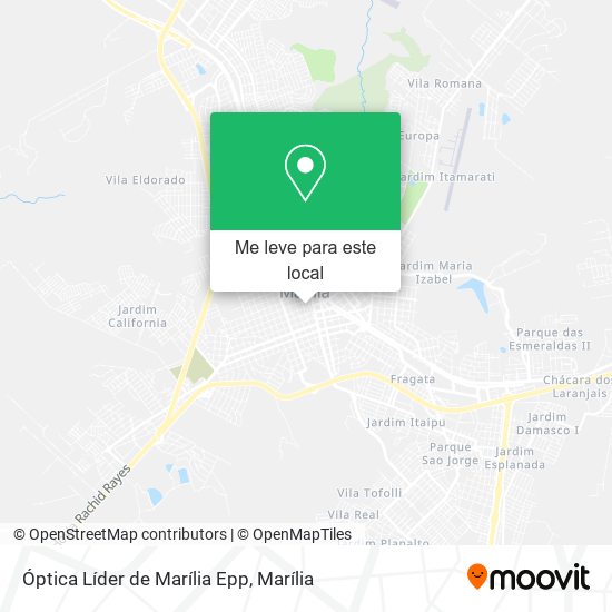 Óptica Líder de Marília Epp mapa