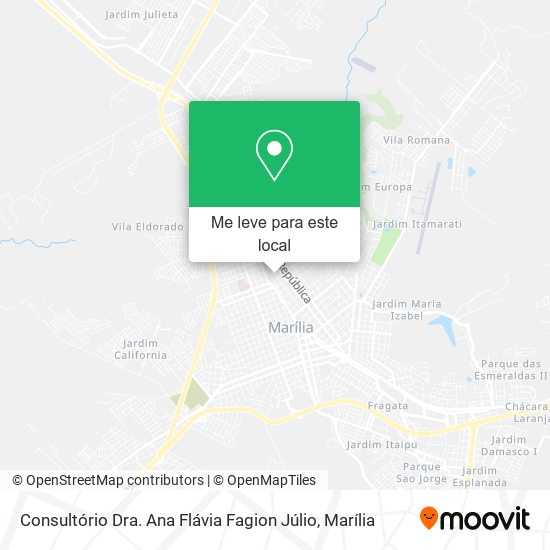 Consultório Dra. Ana Flávia Fagion Júlio mapa