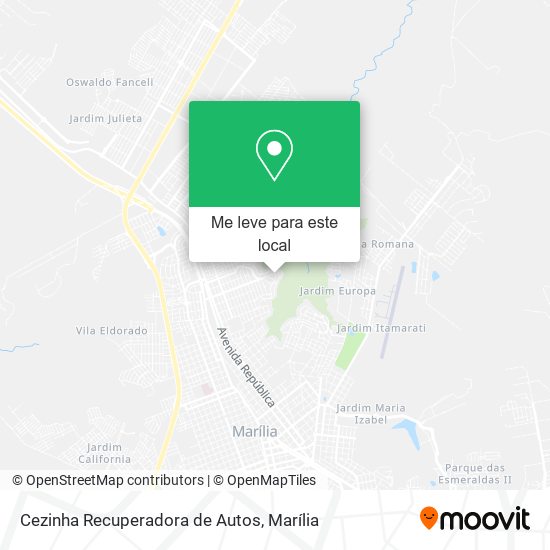 Cezinha Recuperadora de Autos mapa