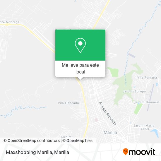 Maxshopping Marília mapa