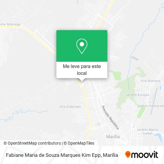 Fabiane Maria de Souza Marques Kim Epp mapa