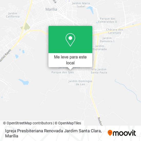 Igreja Presbiteriana Renovada Jardim Santa Clara mapa