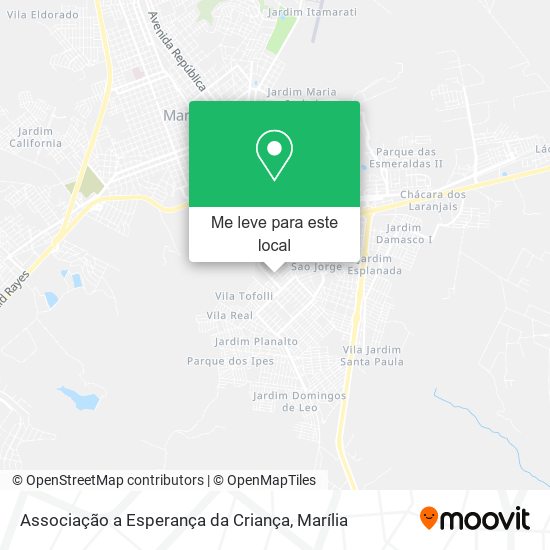 Associação a Esperança da Criança mapa