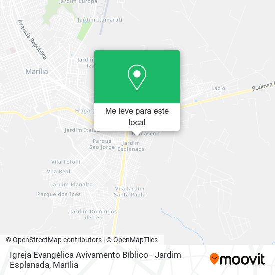 Igreja Evangélica Avivamento Bíblico - Jardim Esplanada mapa