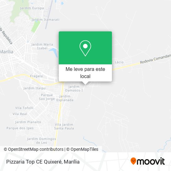 Pizzaria Top CE Quixeré mapa