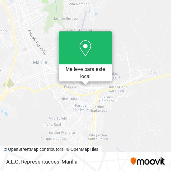 A.L.G. Representacoes mapa