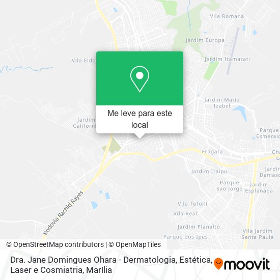 Dra. Jane Domingues Ohara - Dermatologia, Estética, Laser e Cosmiatria mapa