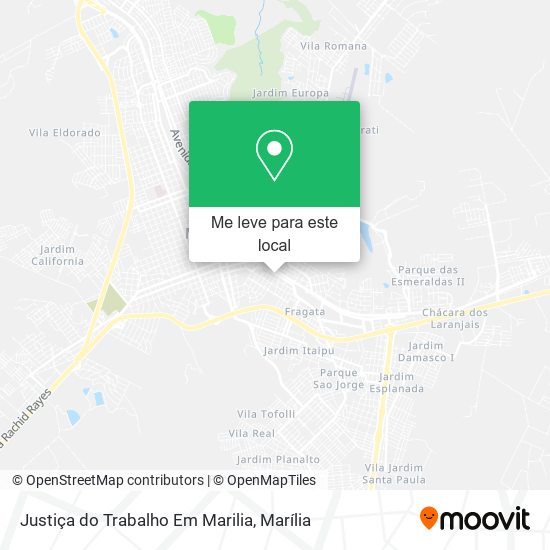 Justiça do Trabalho Em Marilia mapa