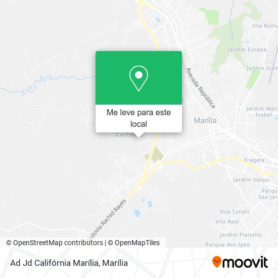 Ad Jd Califórnia Marília mapa