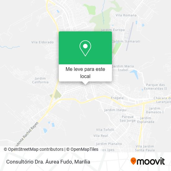 Consultório Dra. Áurea Fudo mapa