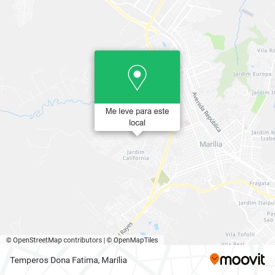 Temperos Dona Fatima mapa