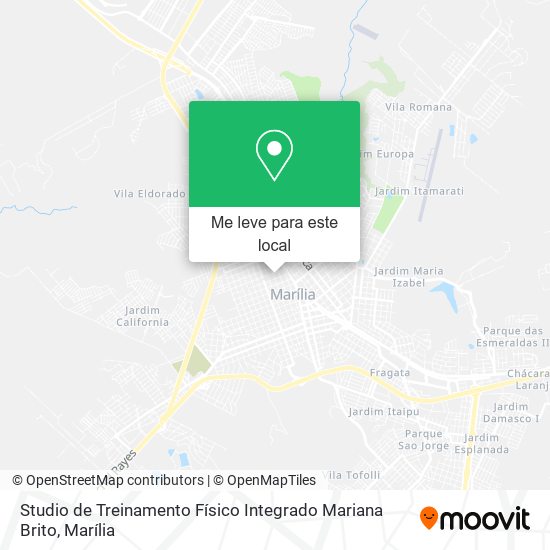 Studio de Treinamento Físico Integrado Mariana Brito mapa