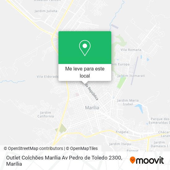 Outlet Colchões Marília Av Pedro de Toledo 2300 mapa