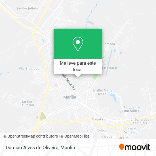 Damião Alves de Oliveira mapa