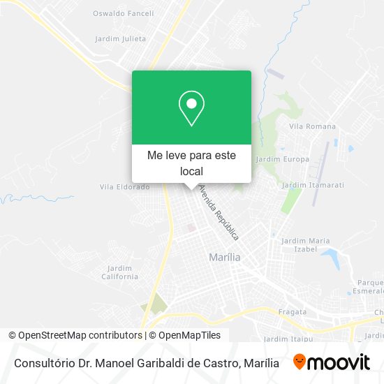 Consultório Dr. Manoel Garibaldi de Castro mapa