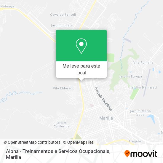 Alpha - Treinamentos e Servicos Ocupacionais mapa