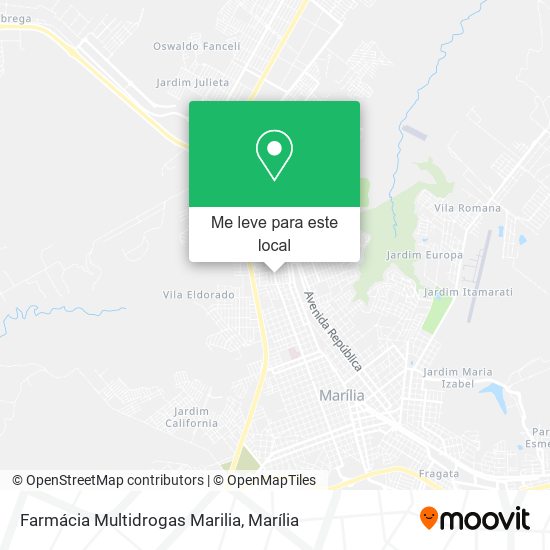 Farmácia Multidrogas Marilia mapa