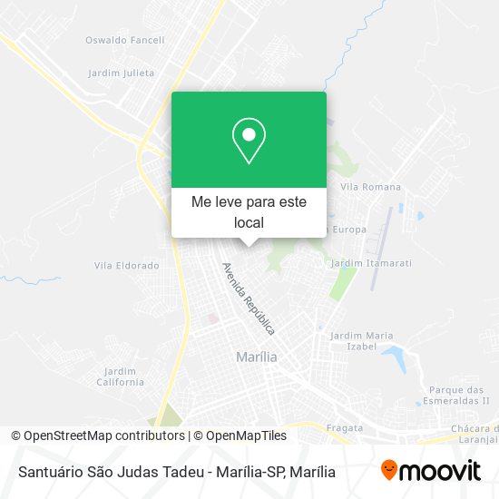 Santuário São Judas Tadeu - Marília-SP mapa