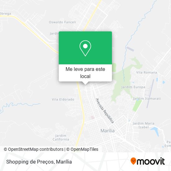 Shopping de Preços mapa