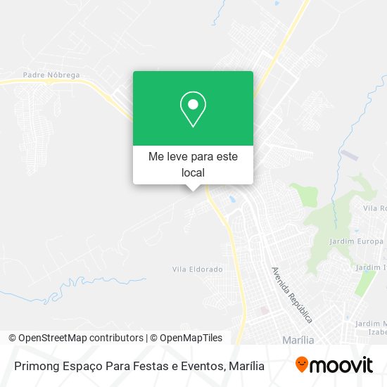 Primong Espaço Para Festas e Eventos mapa