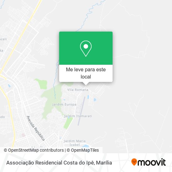Associação Residencial Costa do Ipê mapa