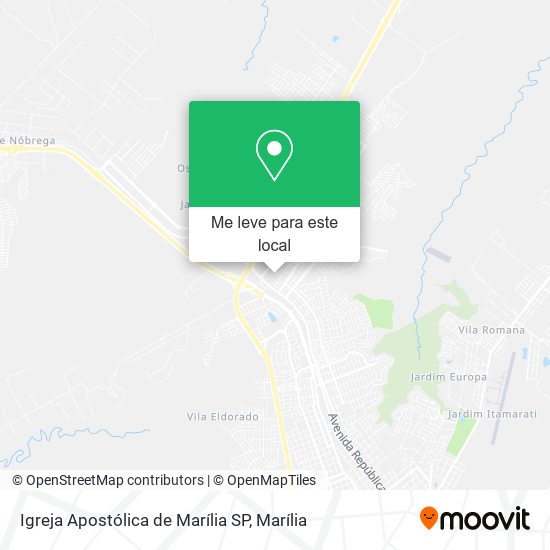 Igreja Apostólica de Marília SP mapa