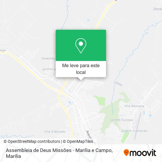 Assembleia de Deus Missões - Marília e Campo mapa