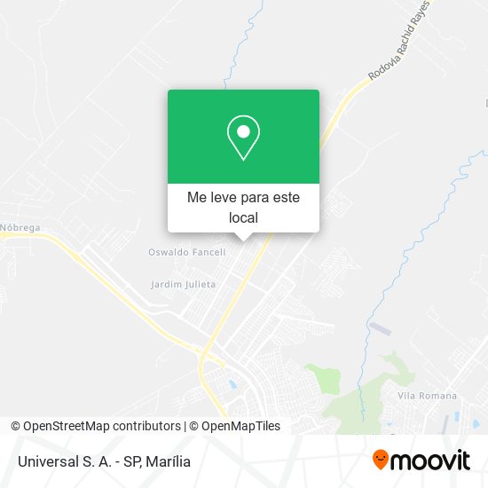 Universal S. A. - SP mapa