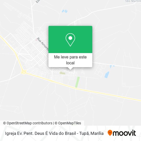 Igreja Ev. Pent. Deus É Vida do Brasil - Tupã mapa