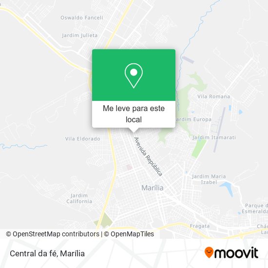Central da fé mapa