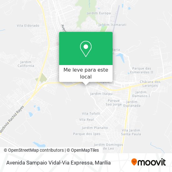Avenida Sampaio Vidal-Via Expressa mapa