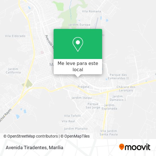 Avenida Tiradentes mapa