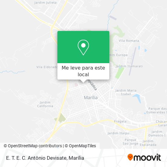 E. T. E. C. Antônio Devisate mapa