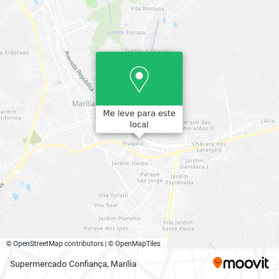 Supermercado Confiança mapa