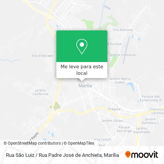 Rua São Luiz / Rua Padre José de Anchieta mapa