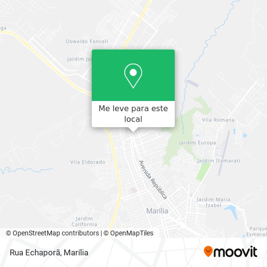 Rua Echaporã mapa