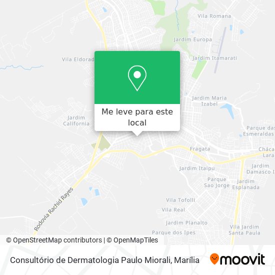 Consultório de Dermatologia Paulo Miorali mapa