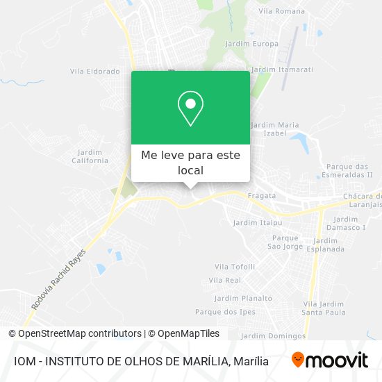 IOM - INSTITUTO DE OLHOS DE MARÍLIA mapa