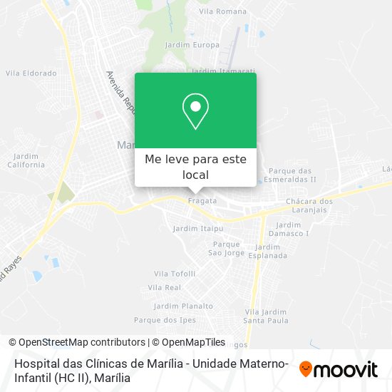 Hospital das Clínicas de Marília - Unidade Materno-Infantil (HC II) mapa