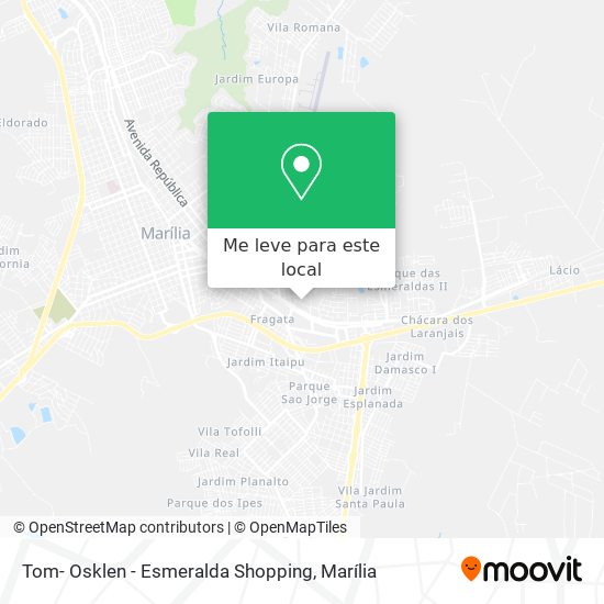 Tom- Osklen - Esmeralda Shopping mapa